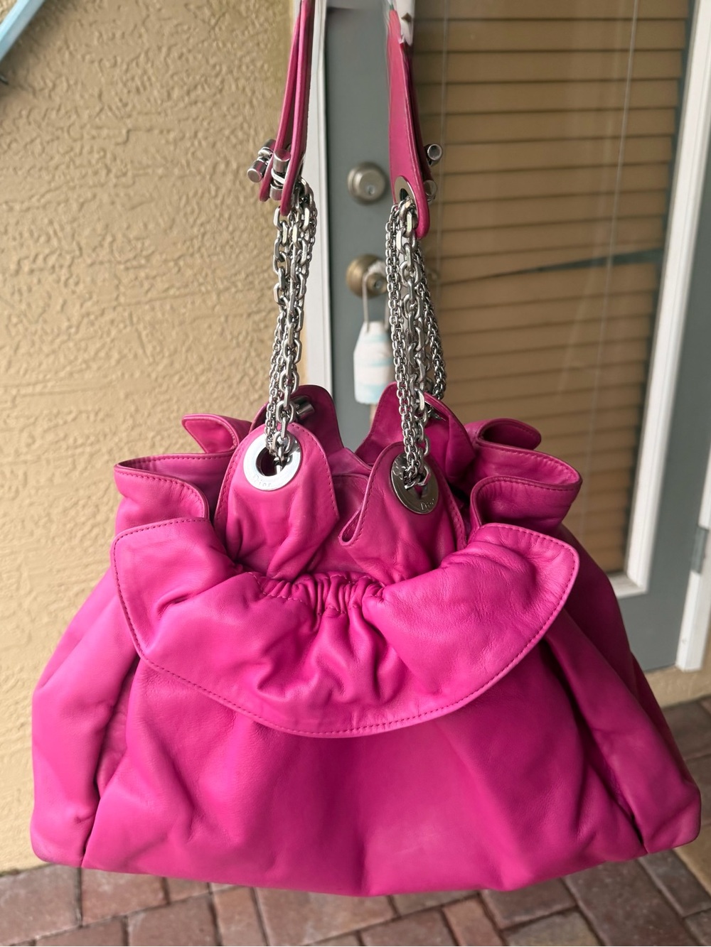 Dior “Le Trente” Pink Lambskin Leather Shoulder Bag Handbag & COA - Picture 11 of 16